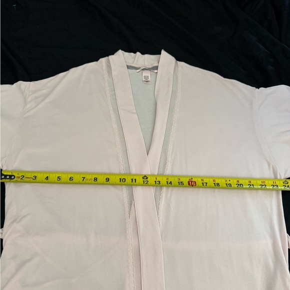 Victoria’s Secret Pink Kimono Robe M/L Lace Trim Belted Lounge Sleepwear Wrap - Picture 5 of 8